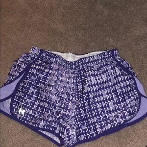 Purple under armor running shorts